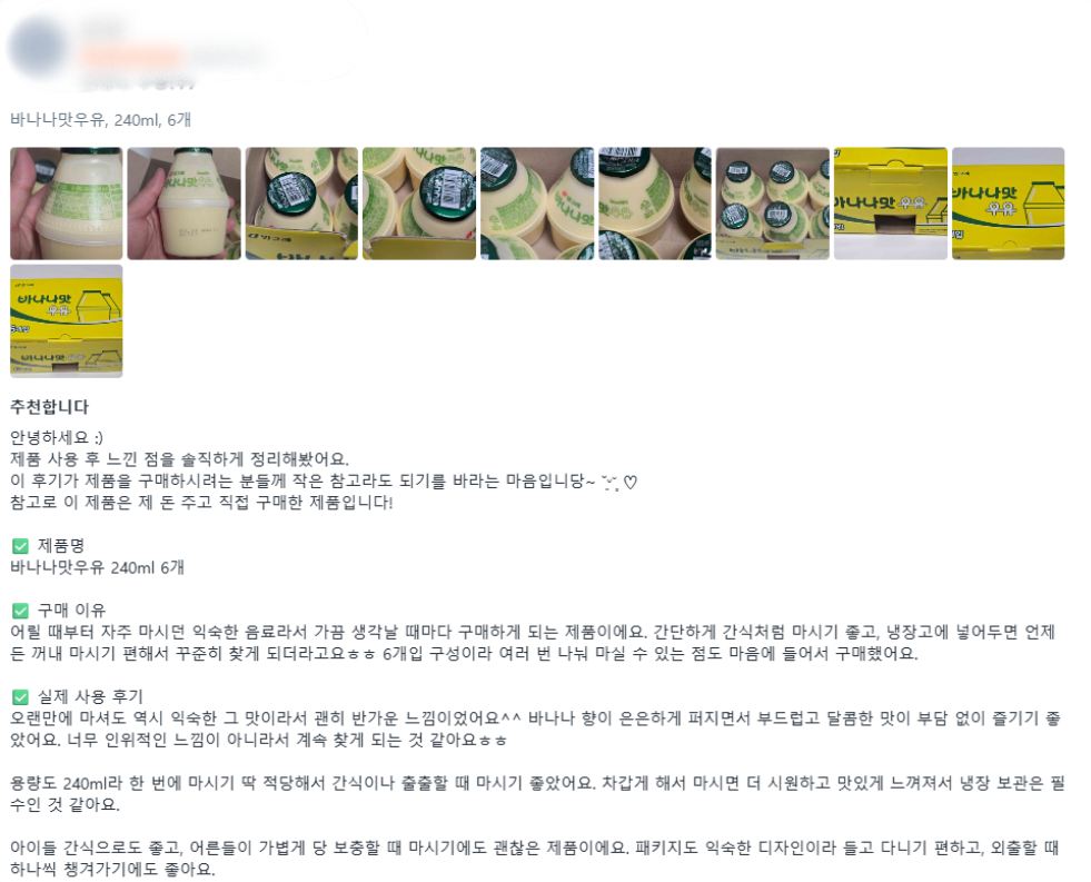 기획형 리뷰 예시